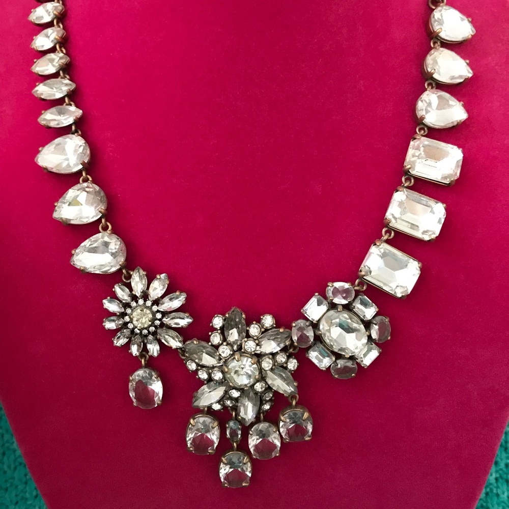 J. Crew Mixed Stones Statement Necklace